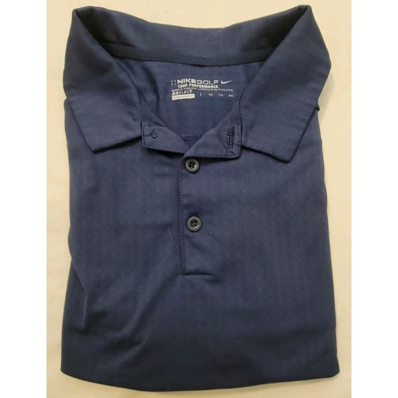Nike Golf Tour Performance Dri-Fit Navy Blue Mens Sz 2XL Short Sleeve Polo Shirt - Picture 1 of 5